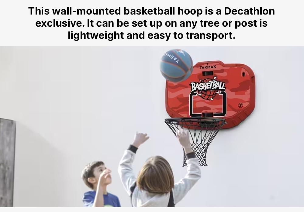 Wall-Mounted Transportable Basketball Hoop Set - K900, Orange, No Color, medium