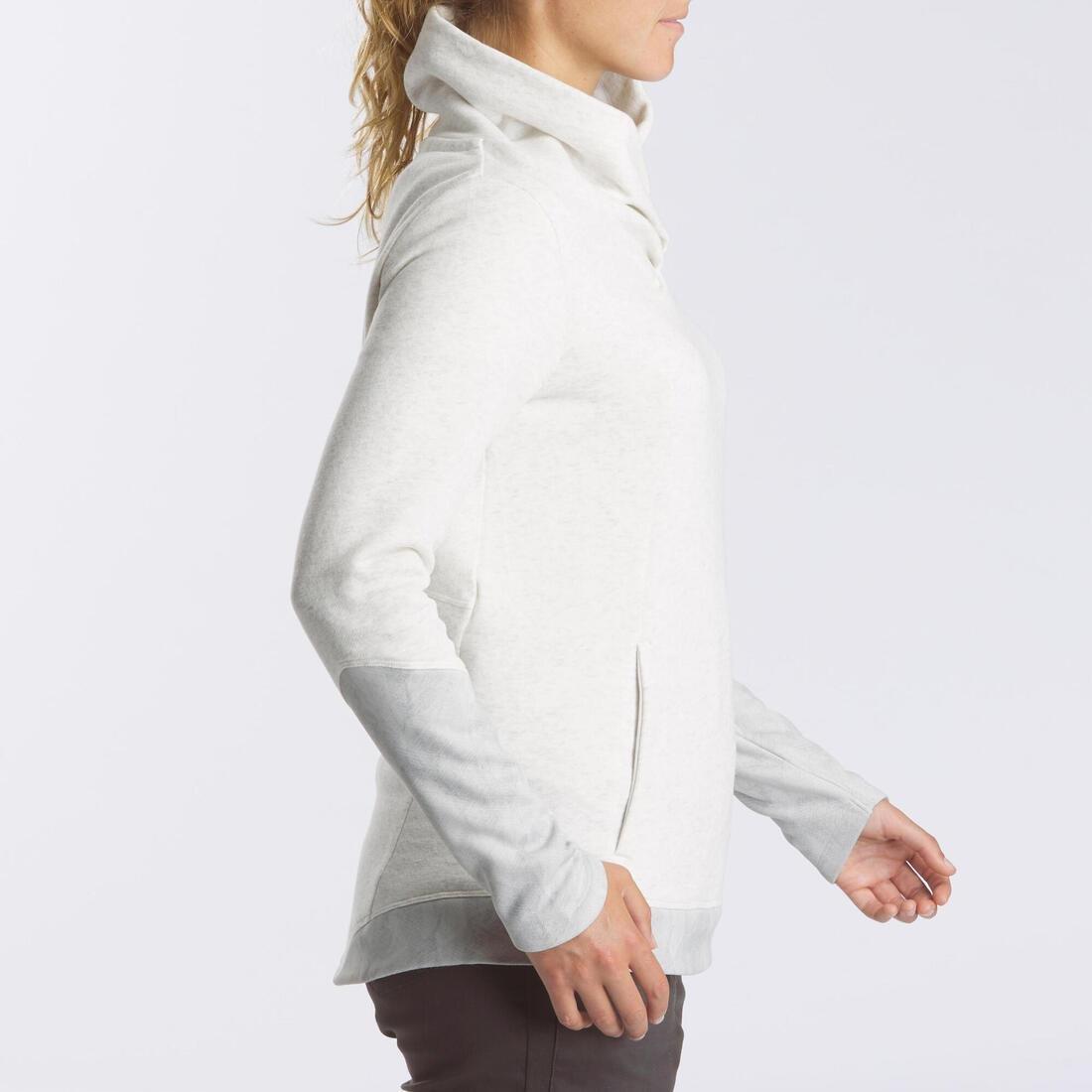 QUECHUA - Women's Hiking Pullover NH500, Light Grey