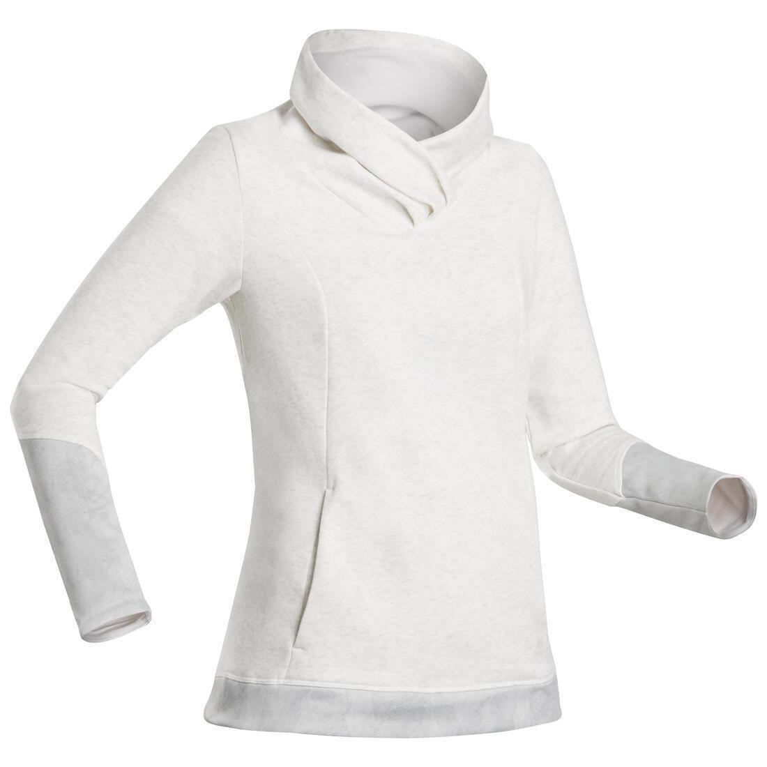 Women's Hiking Pullover NH500, Light Grey, No Color, medium