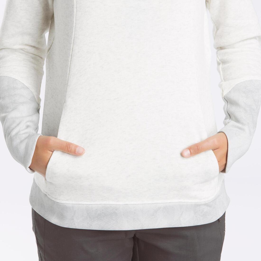 Women's Hiking Pullover NH500, Light Grey, , large image number 7