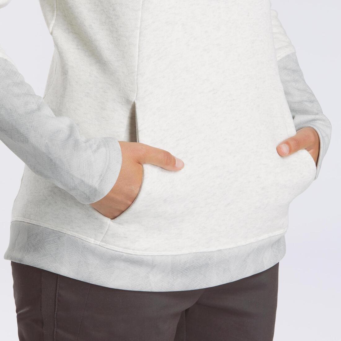 Women's Hiking Pullover NH500, Light Grey, , large image number 8