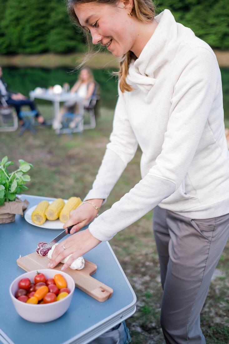 Women's Hiking Pullover NH500, Light Grey, No Color, medium