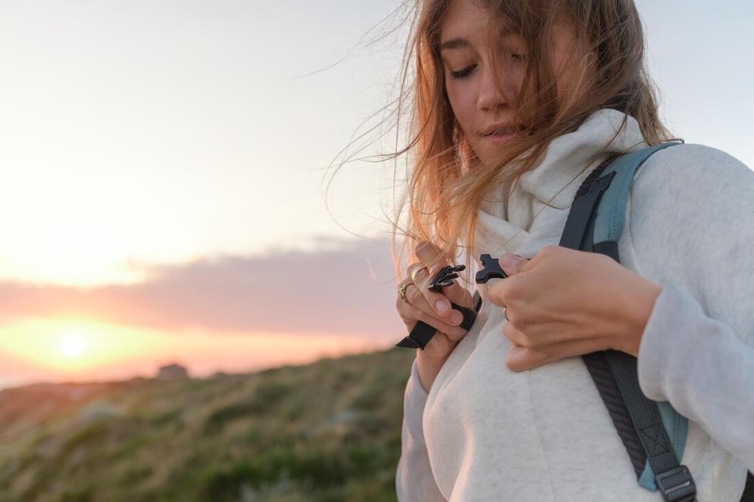 Women's Hiking Pullover NH500, Light Grey, No Color, large image number 12