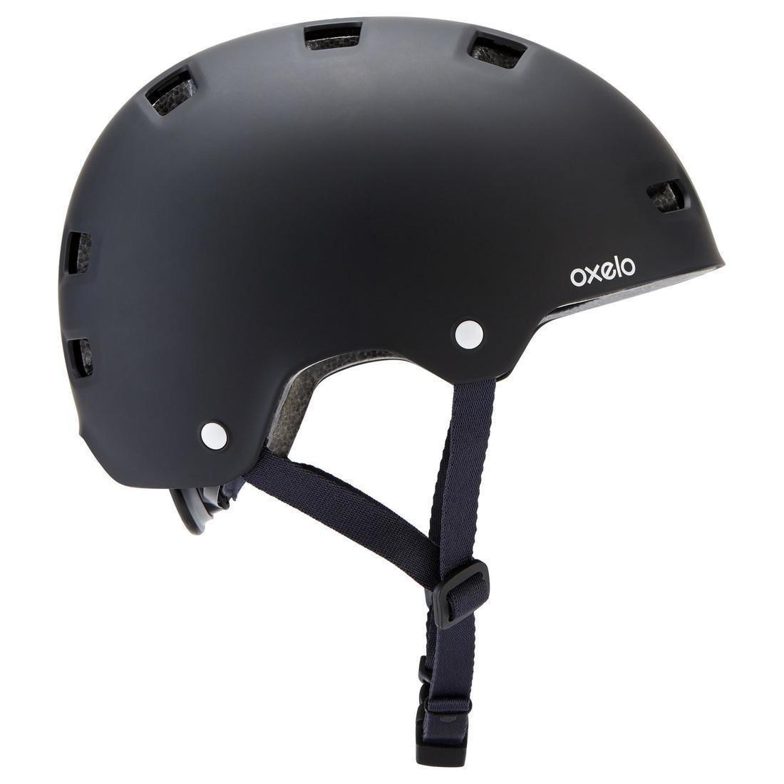 OXELO - Mf500 Inline Skating Skateboarding Scootering Helmet, Black