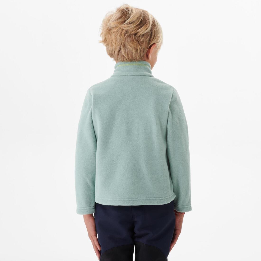 Kids Hiking Fleece Mh100, Green, No Color, large image number 2
