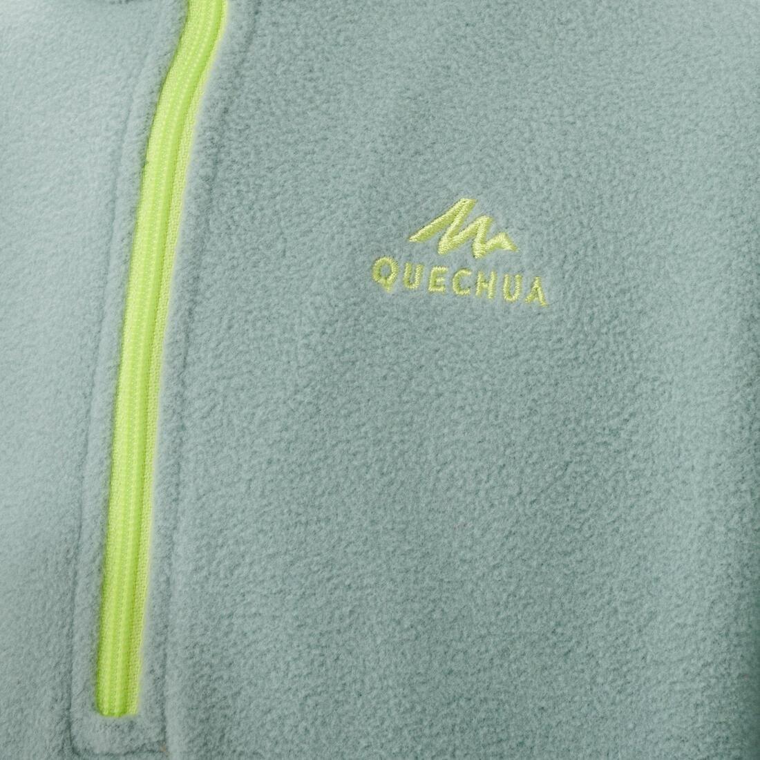 Kids Hiking Fleece Mh100, Green, No Color, large image number 6