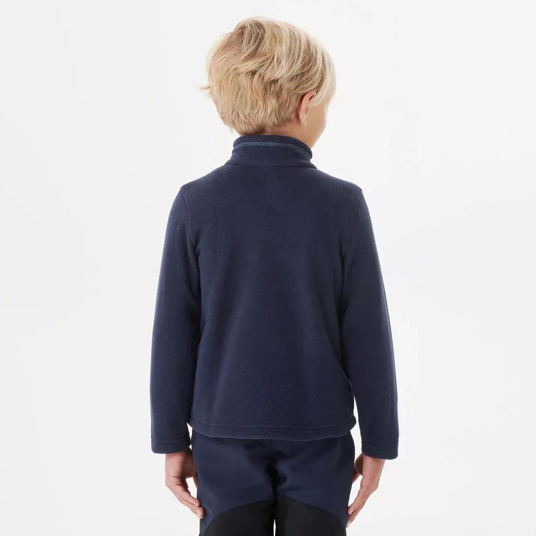 NAVY BLUE Kids' Hiking Fleece 2-6 Years MH100 Half Zip, No Color, large image number 5