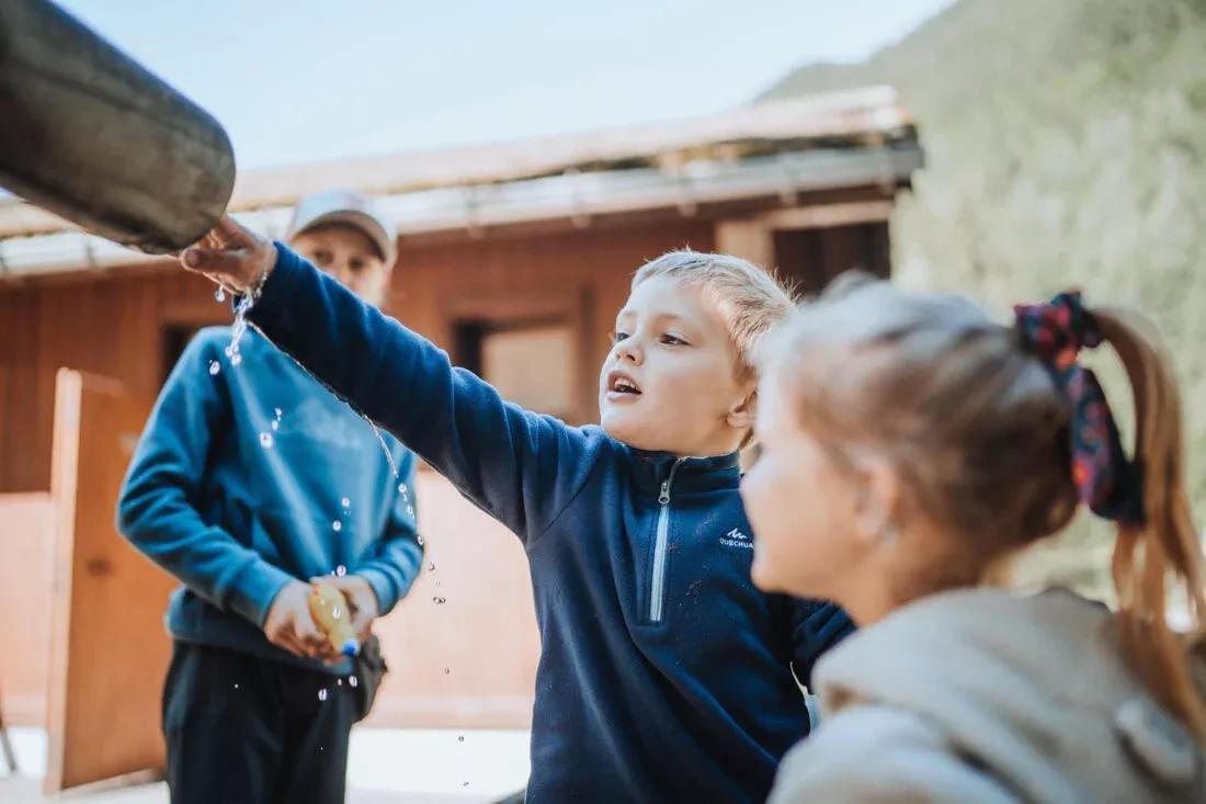 NAVY BLUE Kids' Hiking Fleece 2-6 Years MH100 Half Zip, No Color, large image number 10