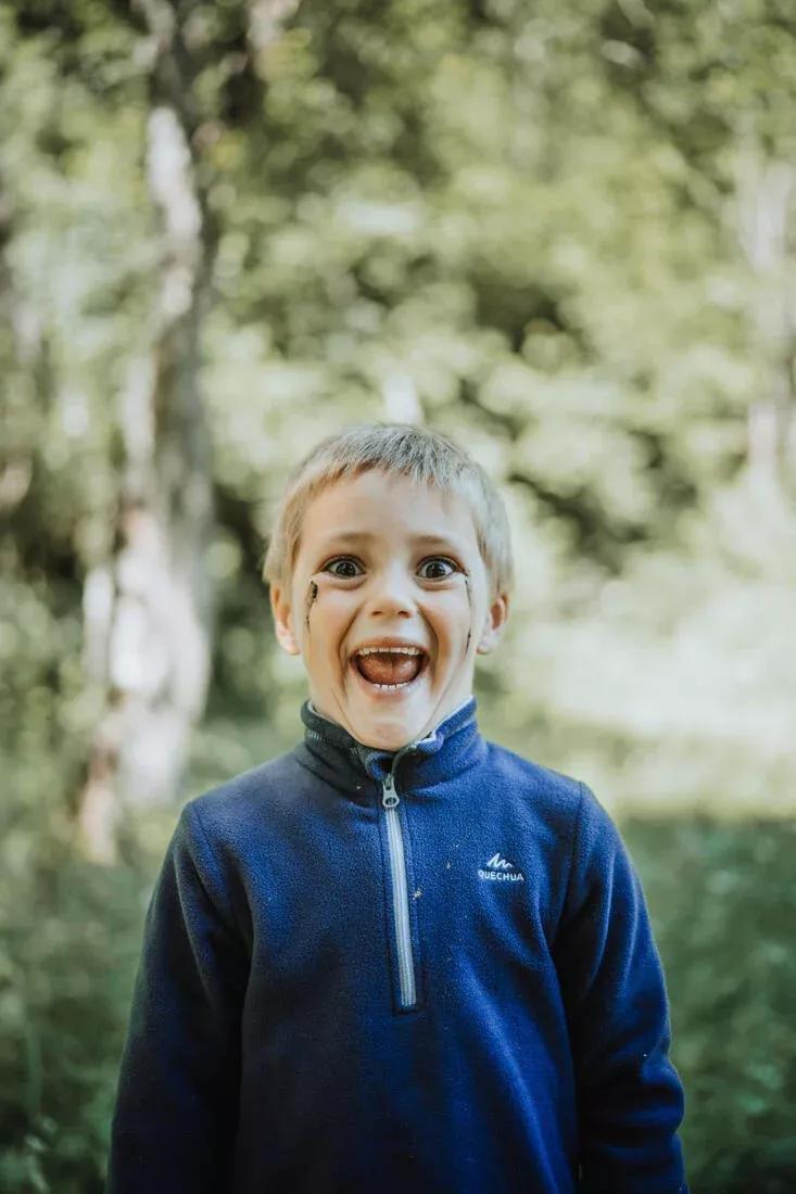 NAVY BLUE Kids' Hiking Fleece 2-6 Years MH100 Half Zip, No Color, large image number 14