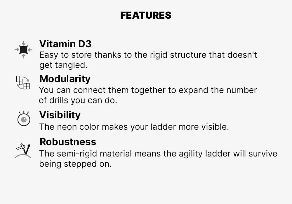 Modular Agility Ladder, Orange, No Color, medium