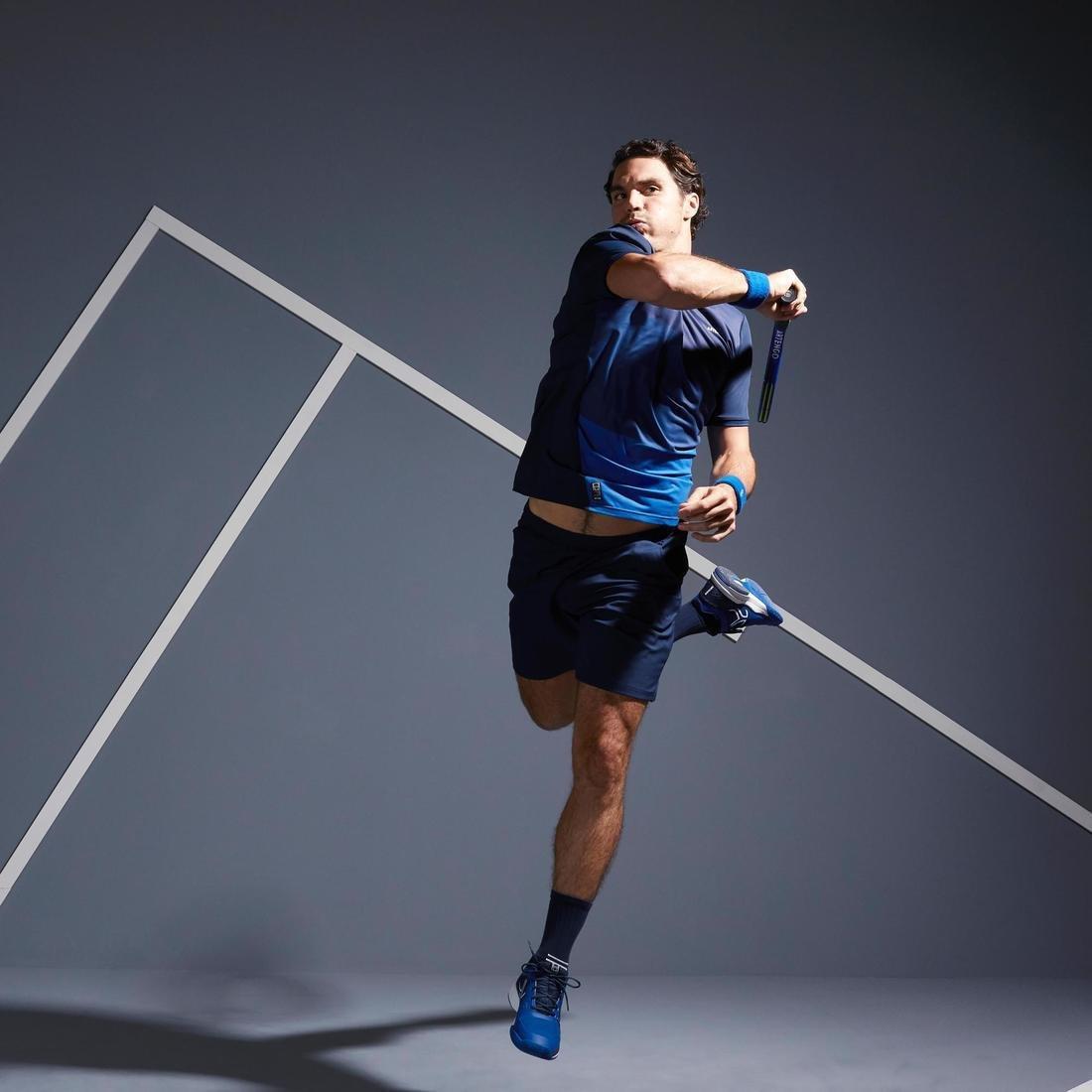 Mens Tennis Shorts Tsh500 Dry, Navy Blue, , large image number 1