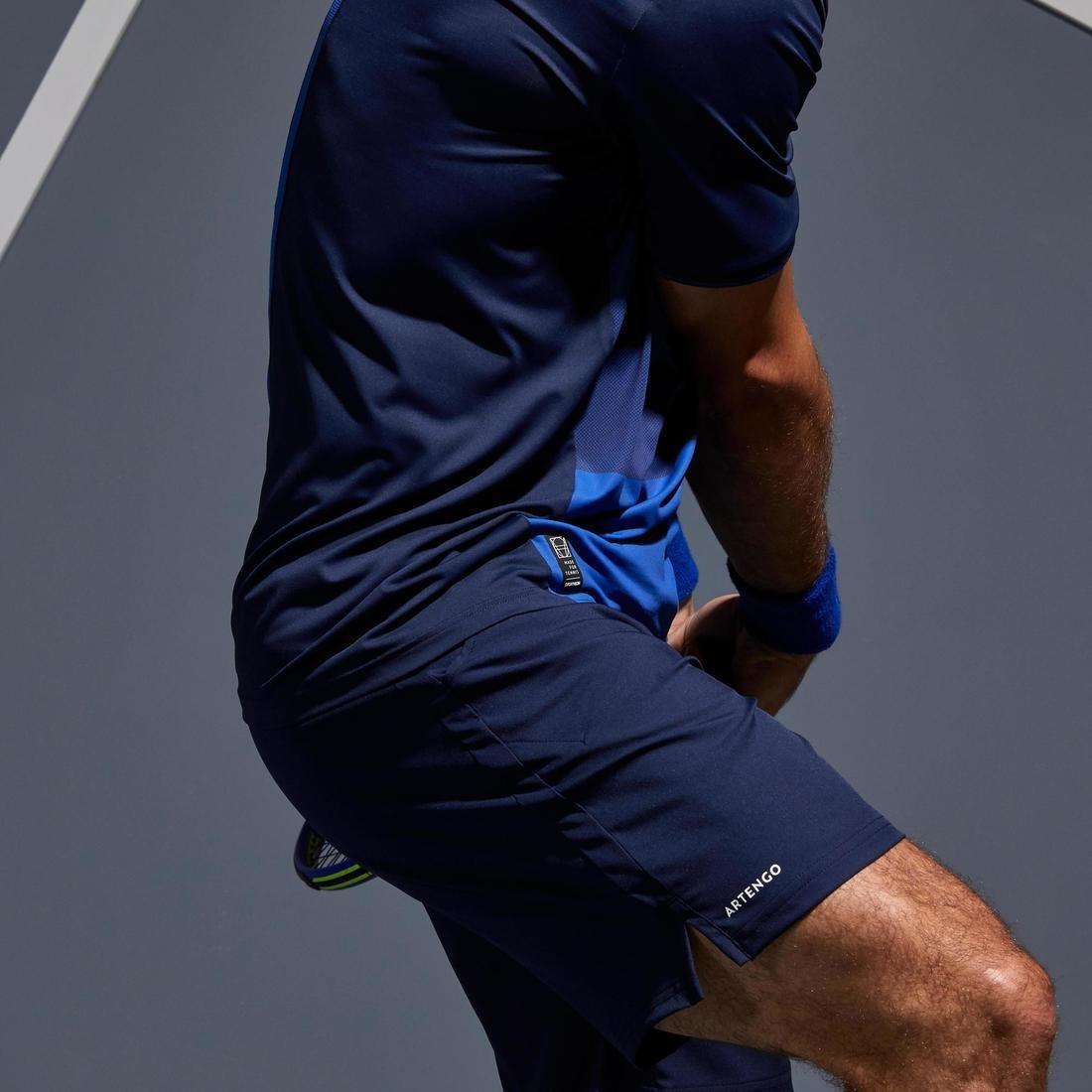 Mens Tennis Shorts Tsh500 Dry, Navy Blue, , large image number 5