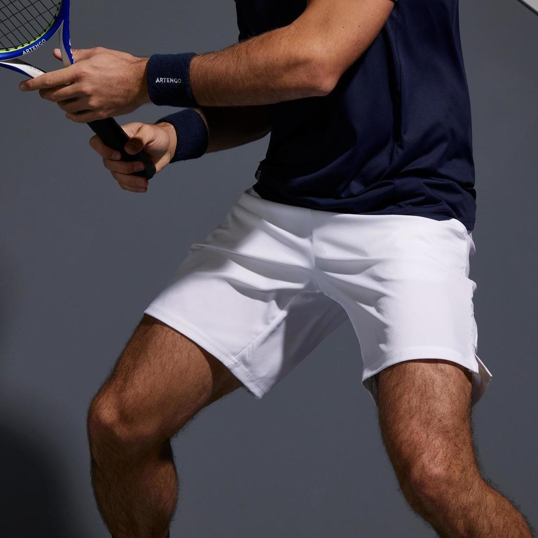Mens Tennis Shorts Tsh500 Dry, Navy Blue, , large image number 12