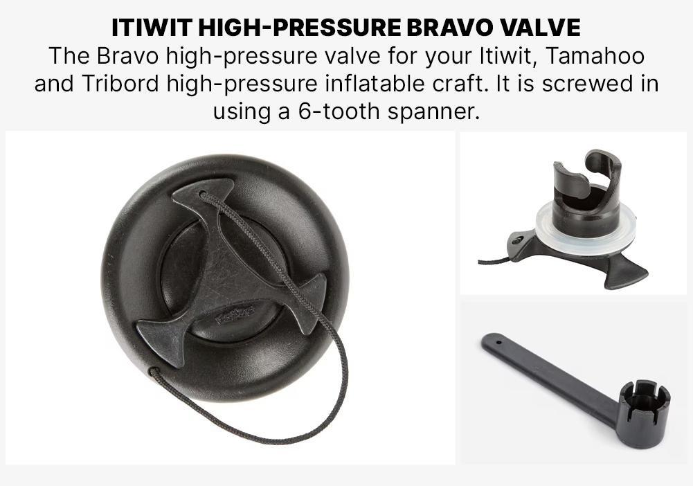 Inflatable Stand-Up Paddle Board High Pressure Valve, Black, No Color, large image number 16