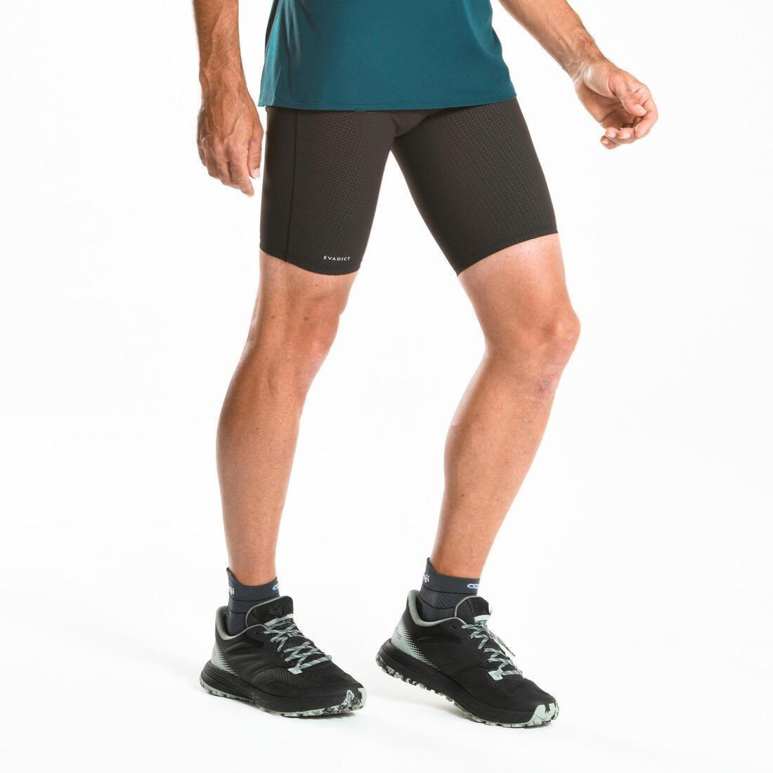 EVADICT - Trail Running Tight Shorts Emboss, Black