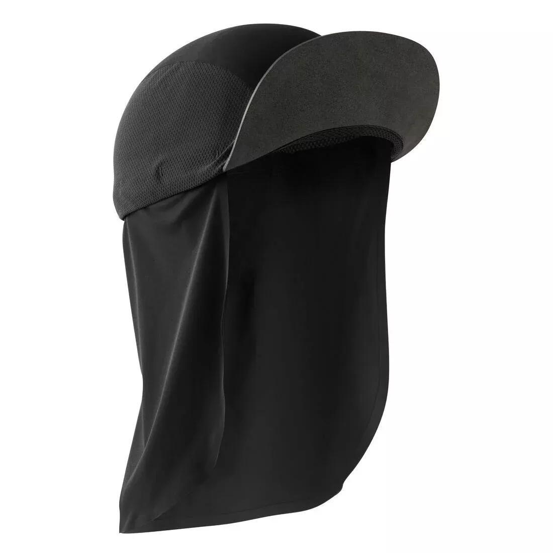 BLACK Unisex Trail Running Cap - Kiprun Flexible Desert Cap, No Color, large image number 2