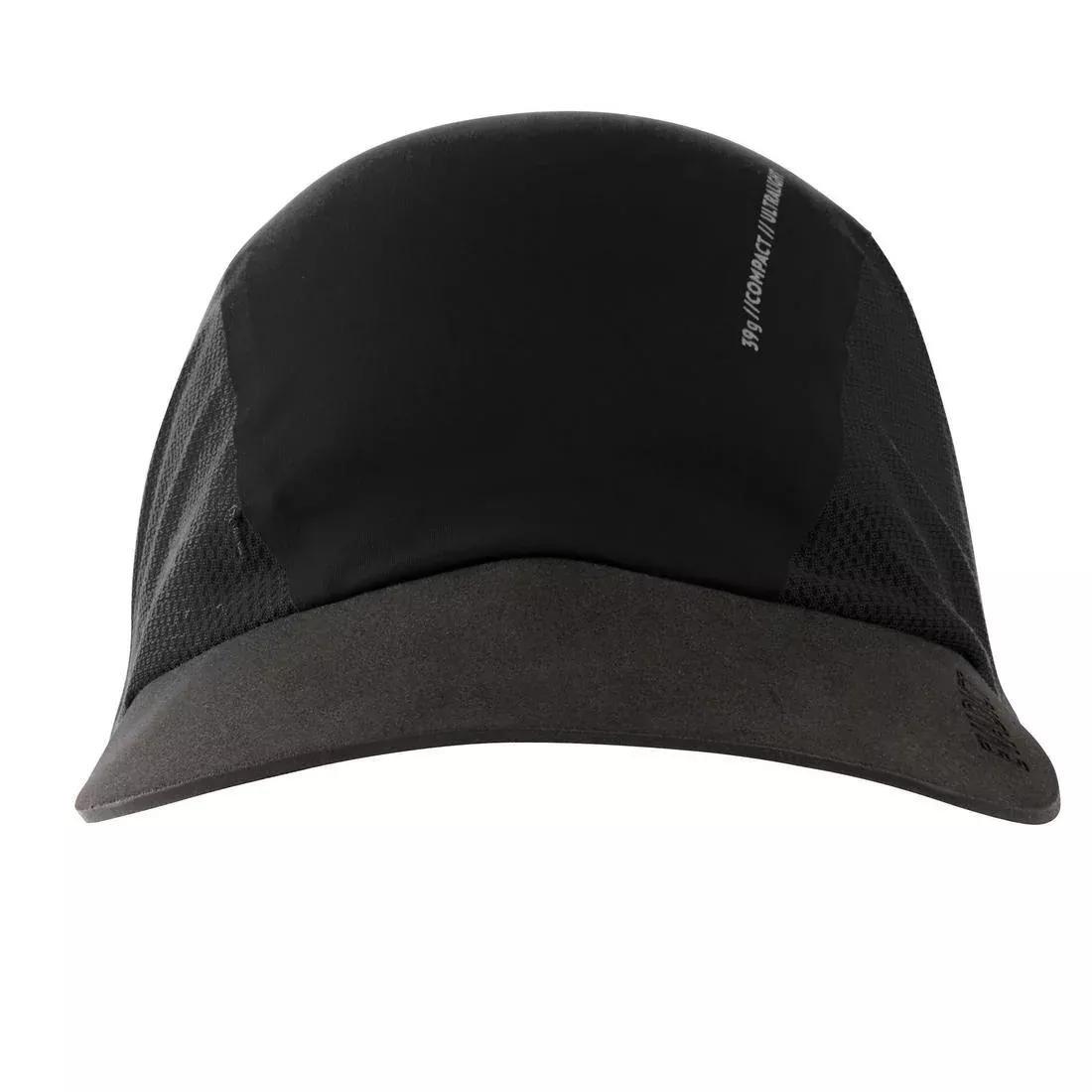 BLACK Unisex Trail Running Cap - Kiprun Flexible Desert Cap, No Color, large image number 3
