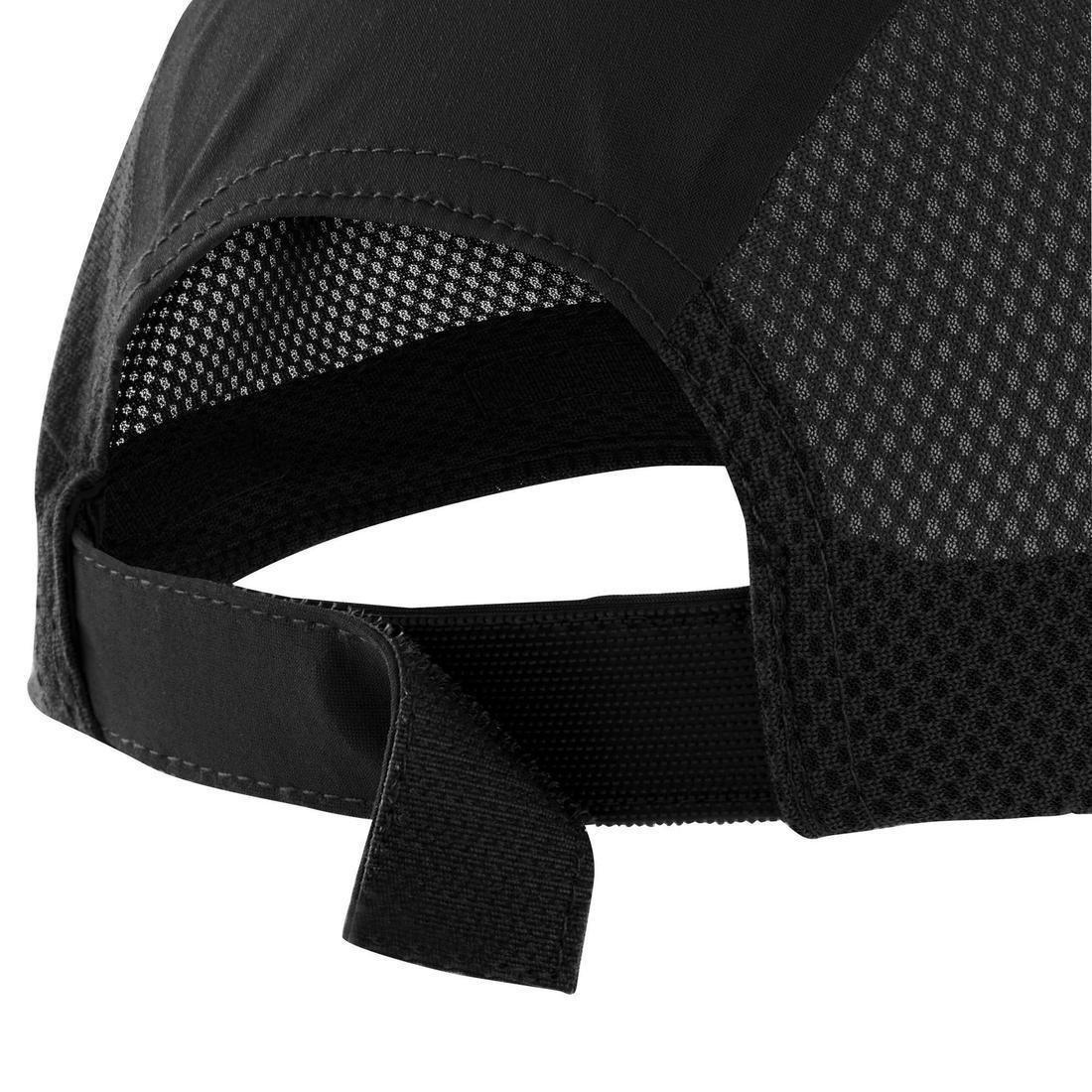 BLACK Unisex Trail Running Cap - Kiprun Flexible Desert Cap, No Color, large image number 4