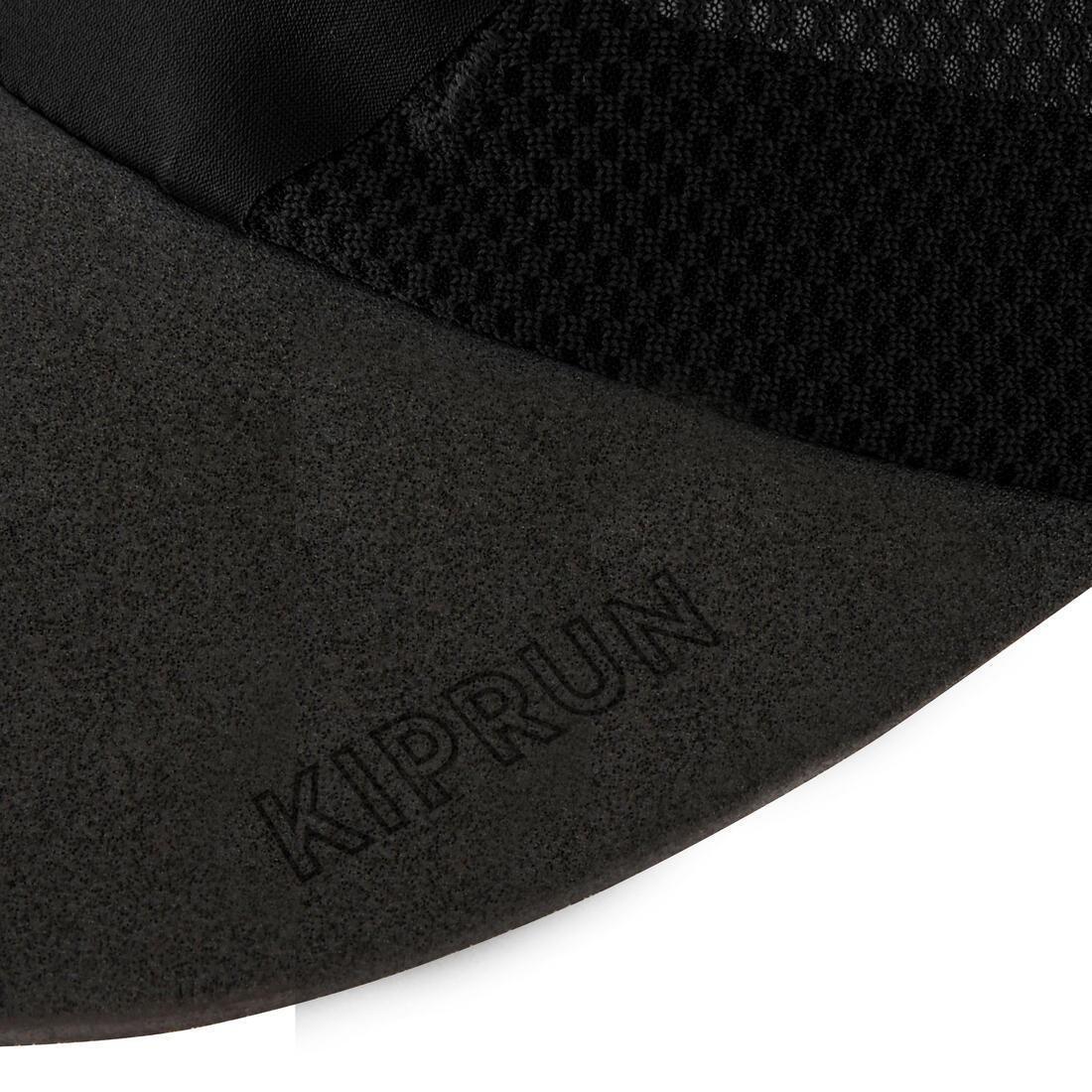 BLACK Unisex Trail Running Cap - Kiprun Flexible Desert Cap, No Color, large image number 6