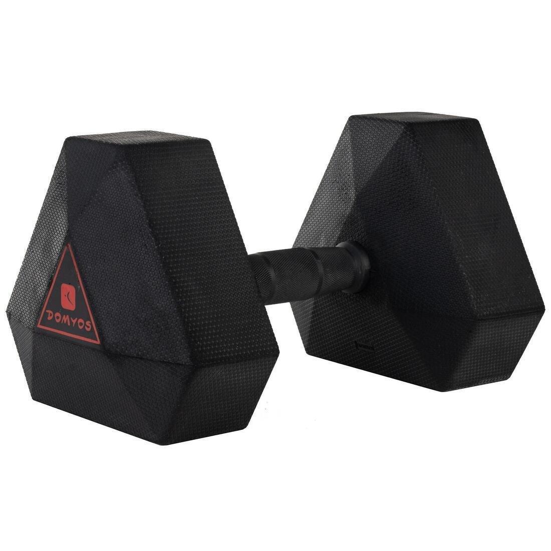 DOMYOS - Hex Dumbbell, Black