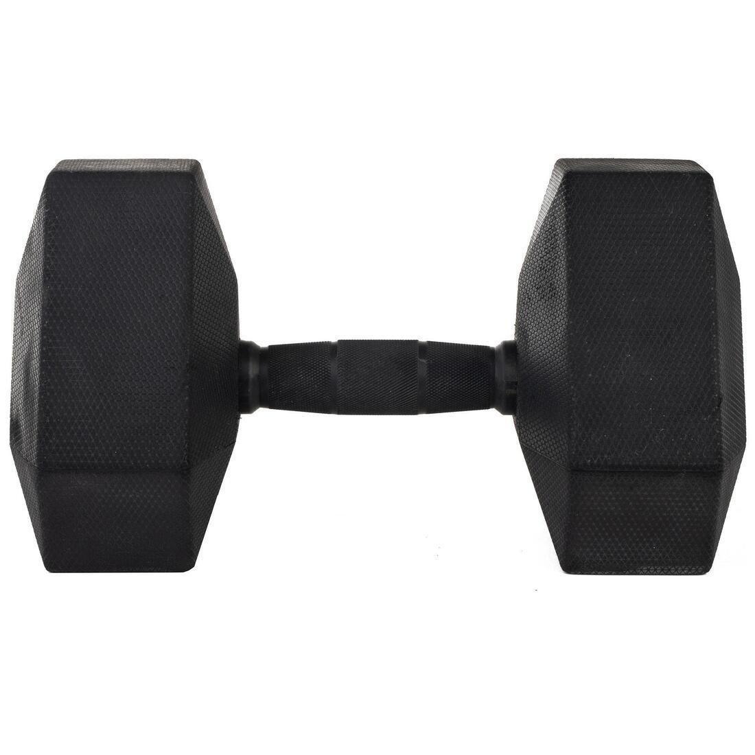 DOMYOS - Hex Dumbbell, Black