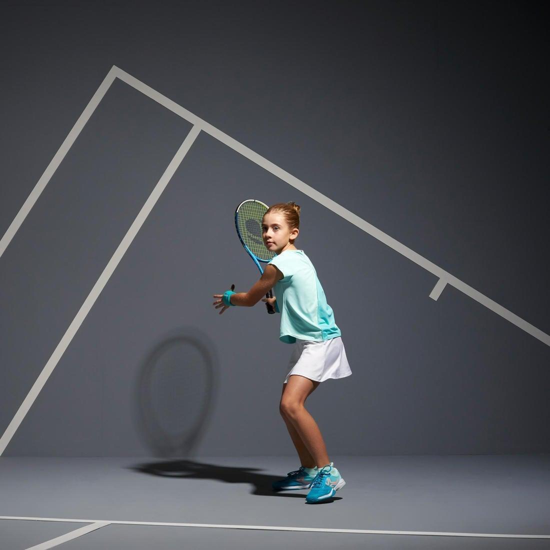 Girls' Tennis Skirt TSK500 -White, No Color, medium