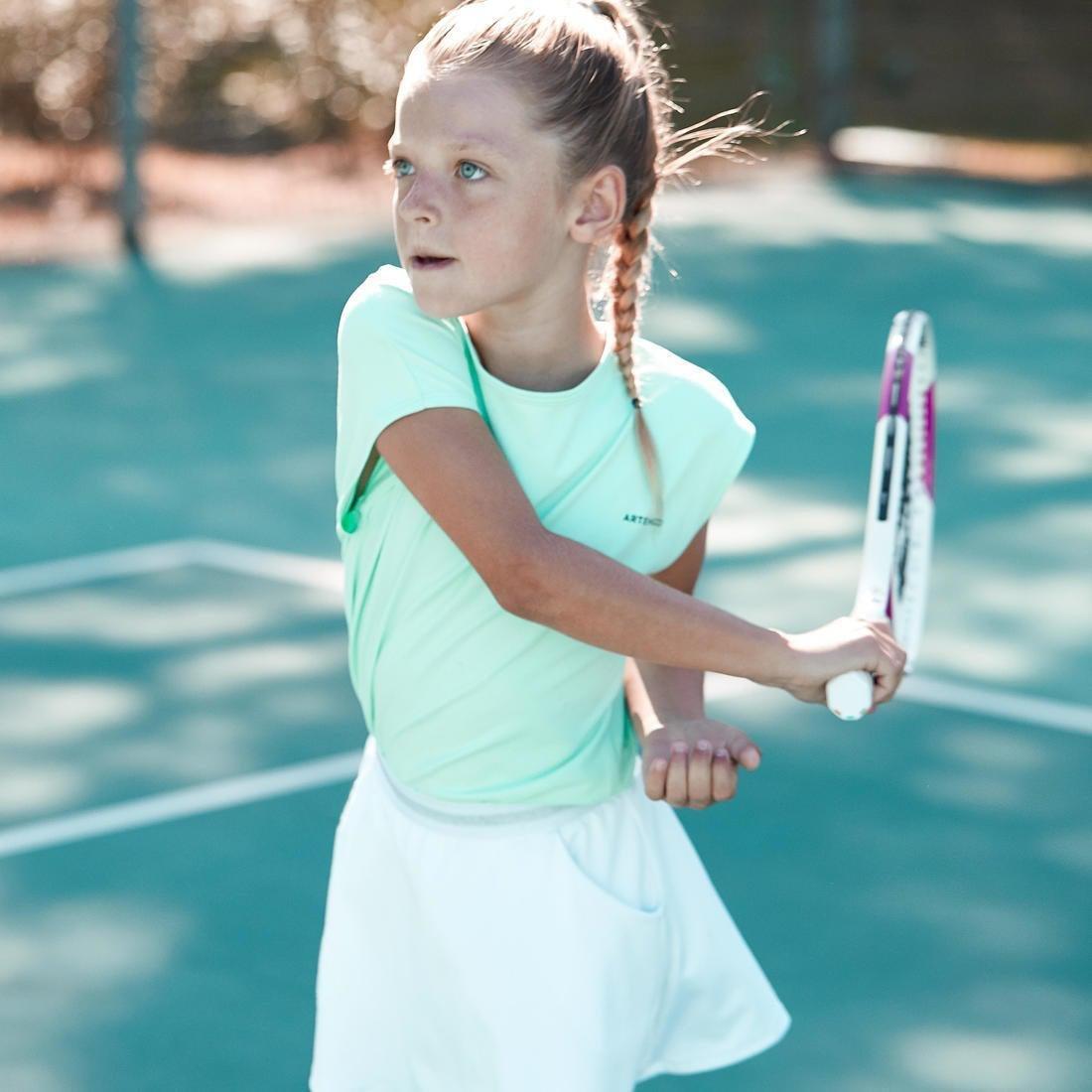 Girls' Tennis Skirt TSK500 -White, , large image number 13