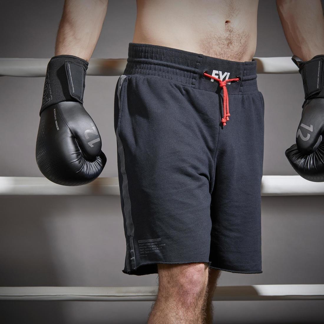 OUTSHOCK - 100 Adult Boxing Shorts, Black