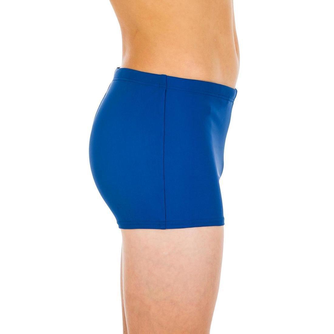 Boys' Swimming Boxer Basic 100, Deep Blue, No Color, medium