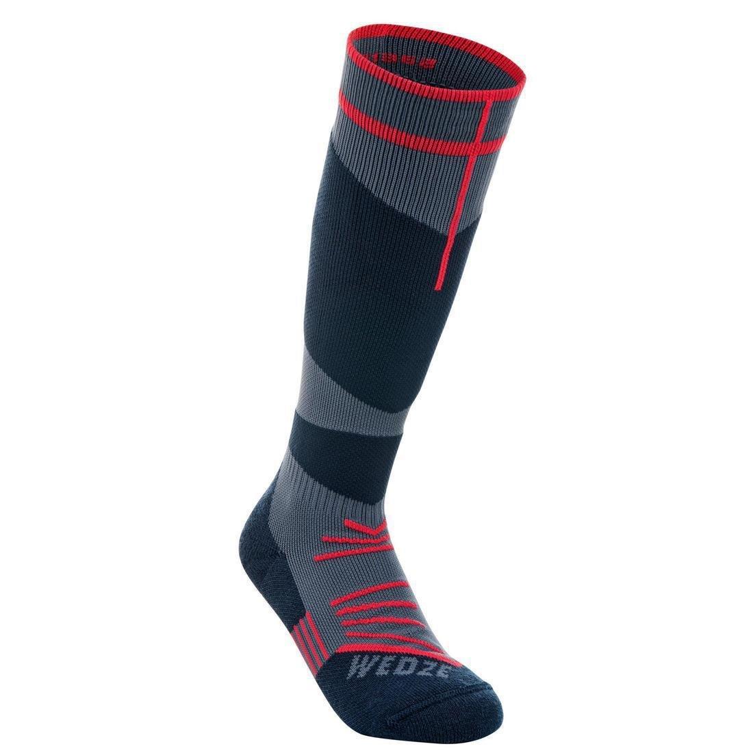 ORANGE CHILDREN'S SKI SOCKS 500, , large image number 0
