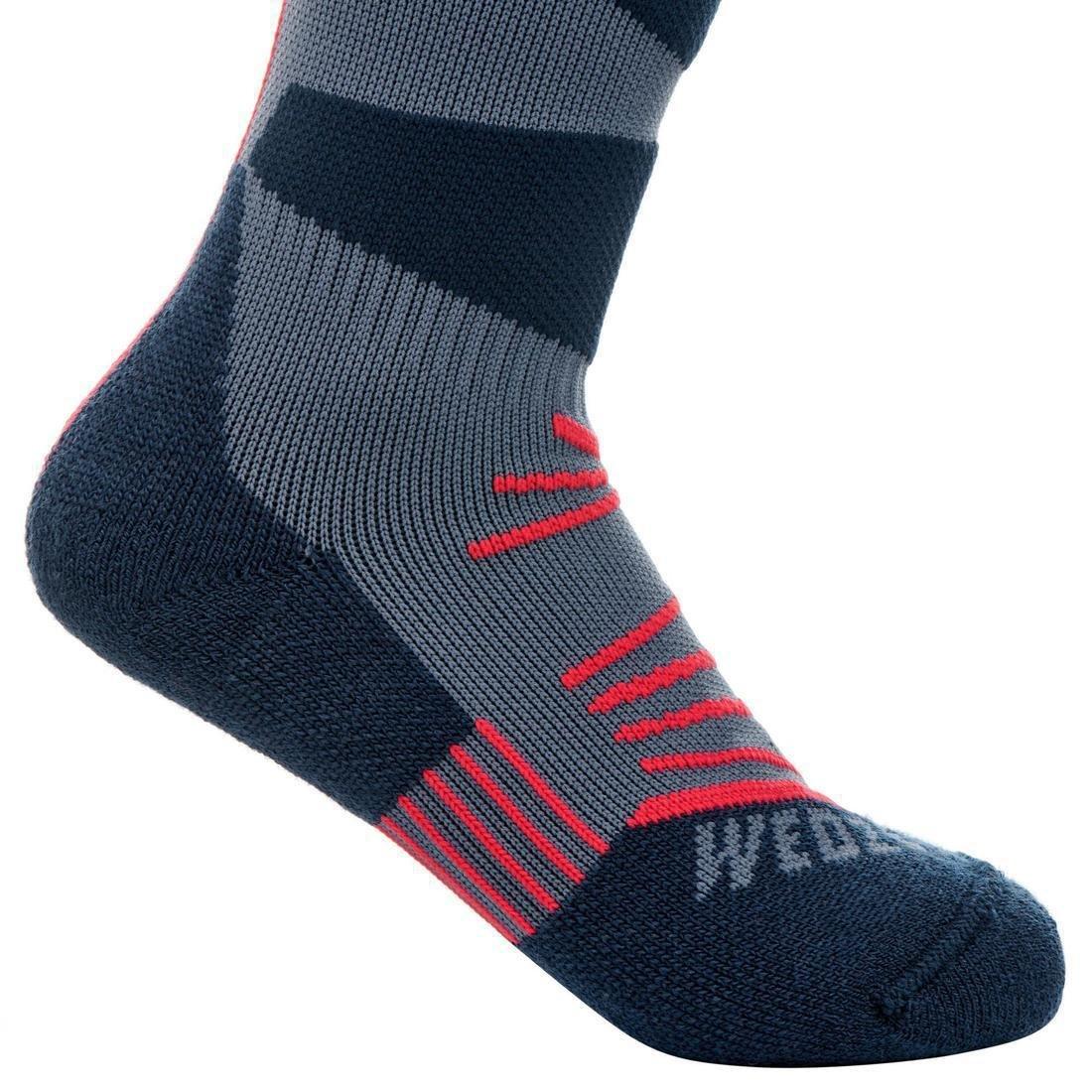 ORANGE CHILDREN'S SKI SOCKS 500, , large image number 2