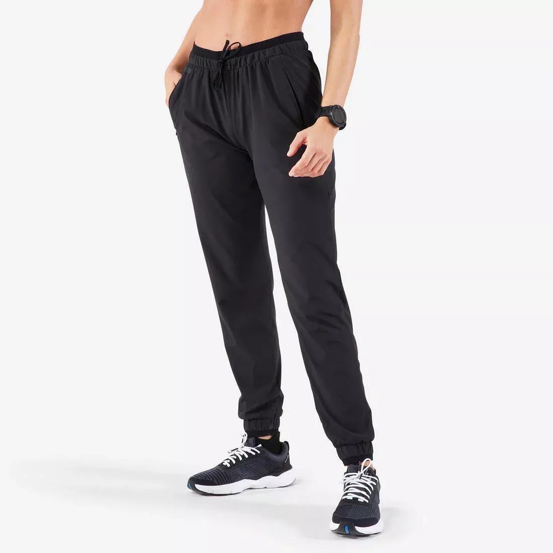 Women's Jogging Running Breathable Trousers Dry, Black, No Color, medium