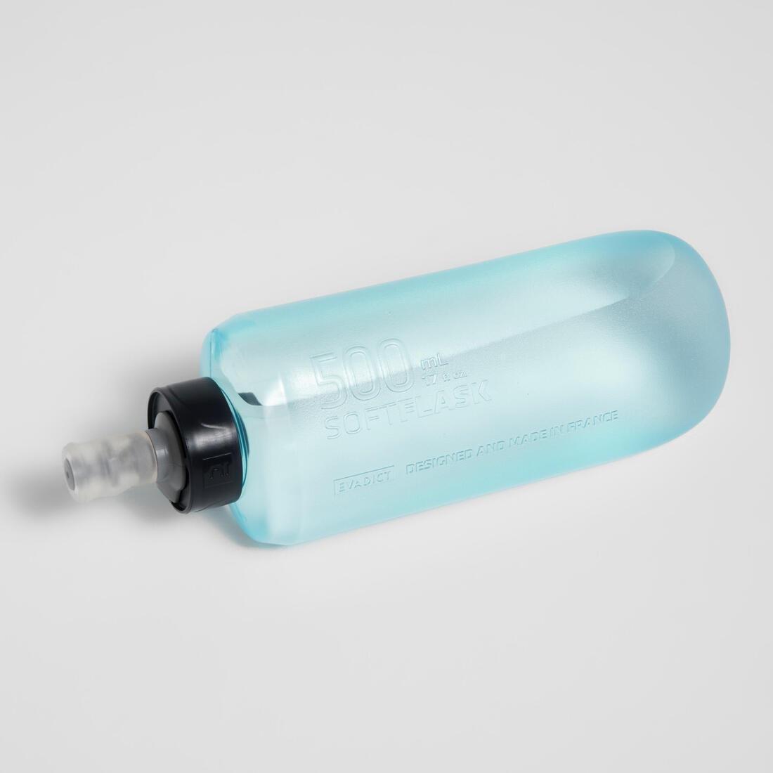 Trail Running Flexible Extruded Water Bottle - 500 Ml, Blue, No Color, large image number 2