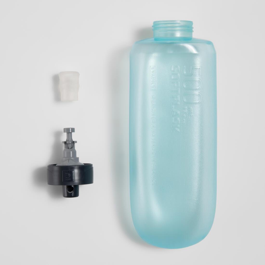 Trail Running Flexible Extruded Water Bottle - 500 Ml, Blue, No Color, large image number 3
