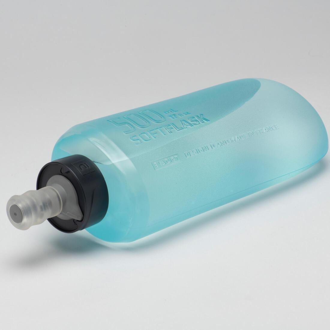 Trail Running Flexible Extruded Water Bottle - 500 Ml, Blue, No Color, large image number 4