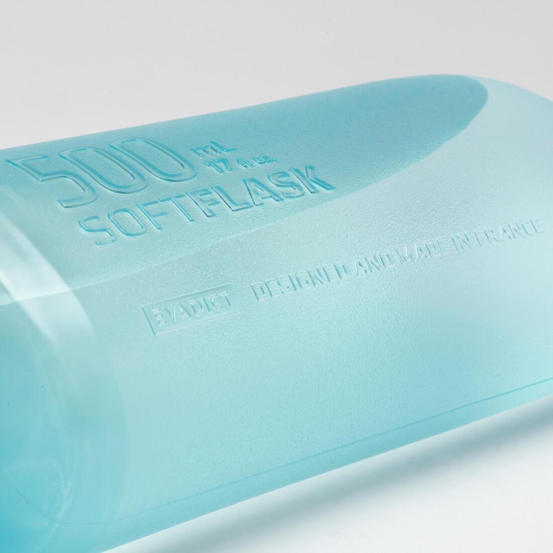 Trail Running Flexible Extruded Water Bottle - 500 Ml, Blue, No Color, large image number 5