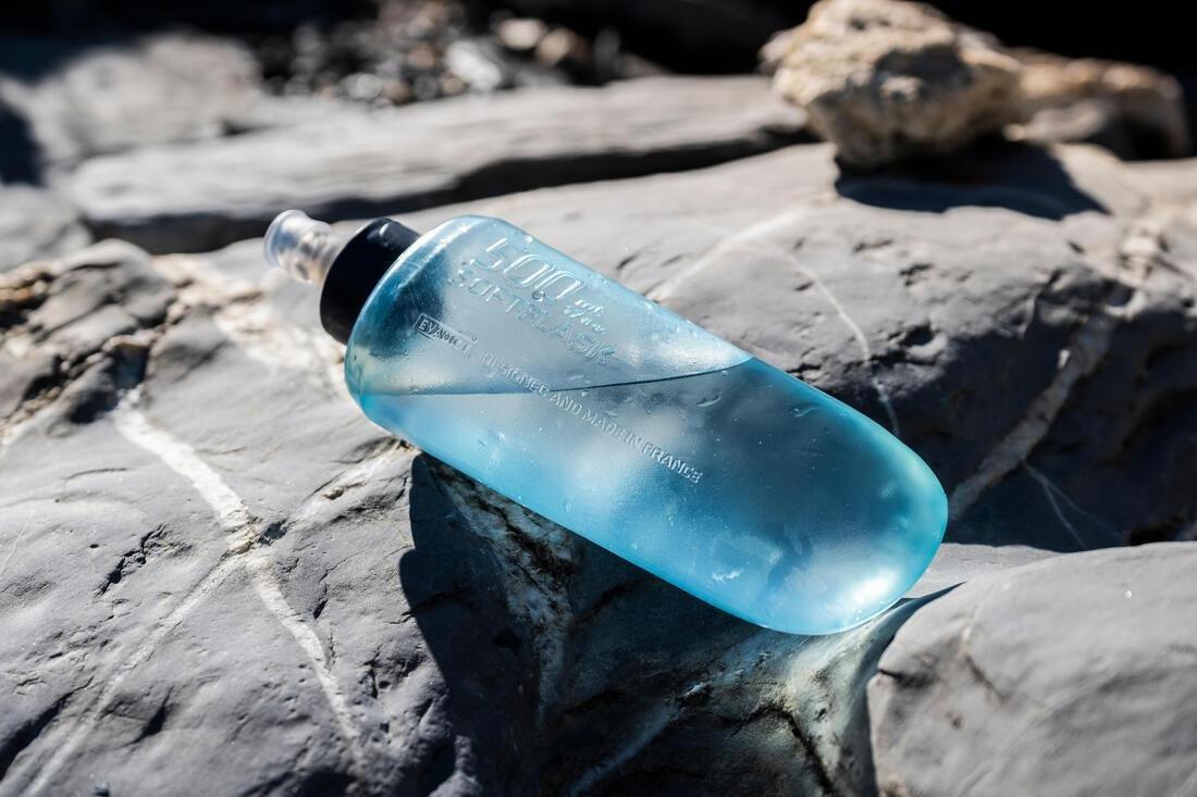 Trail Running Flexible Extruded Water Bottle - 500 Ml, Blue, No Color, large image number 8