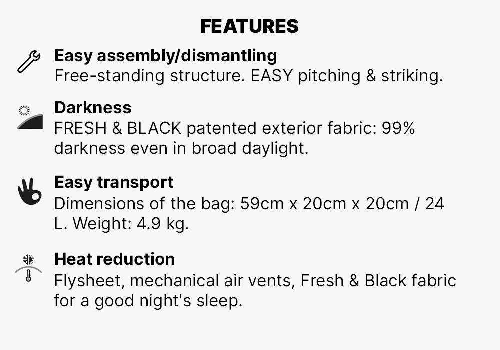 Camping Tent 2 Seconds Easy, Fresh and Black, 2 Person-White, No Color, medium