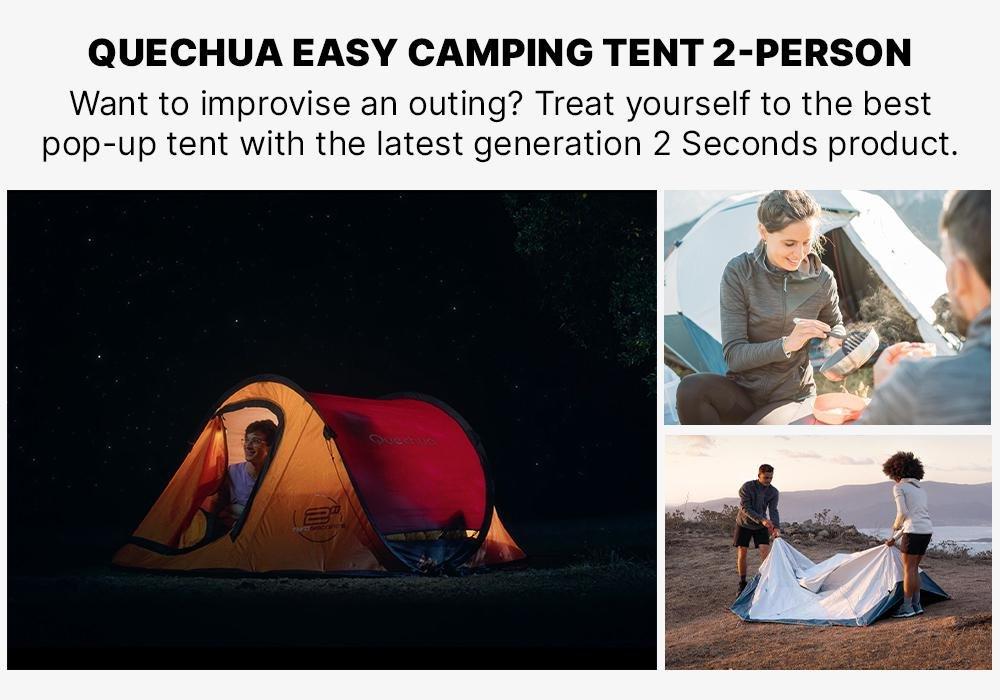 Camping Tent 2 Seconds Easy, Fresh and Black, 2 Person-White, No Color, medium