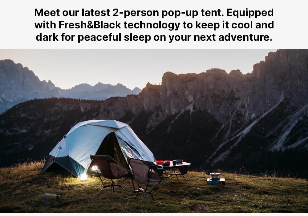 Camping Tent 2 Seconds Easy, Fresh and Black, 2 Person-White, No Color, medium
