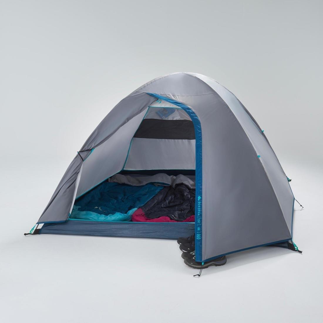 Camping Tent MH100, Grey, 3 Person, No Color, medium