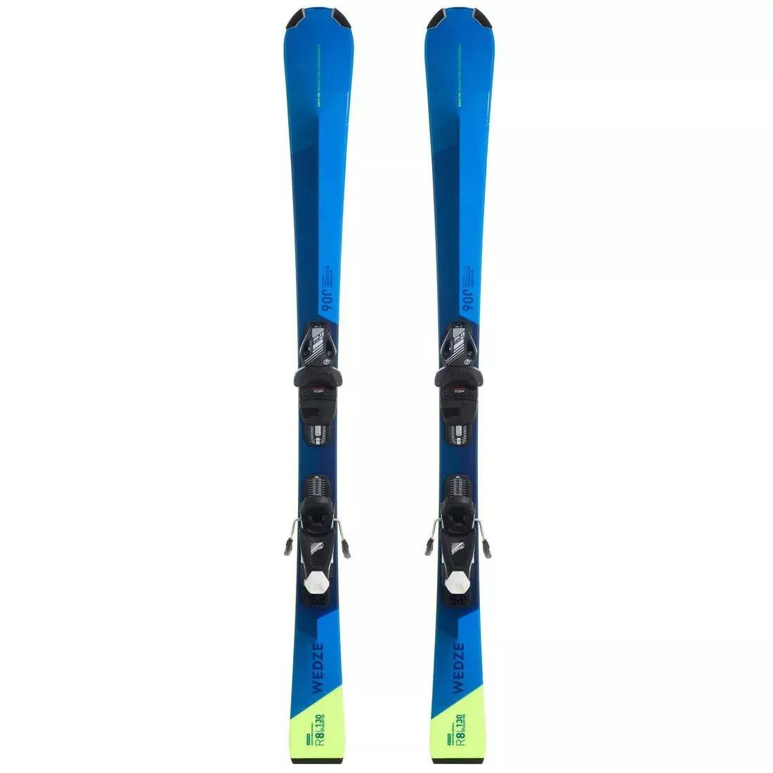 DEFAULT Children's Downhill Skis with Bindings - Blue, No Color, large image number 0