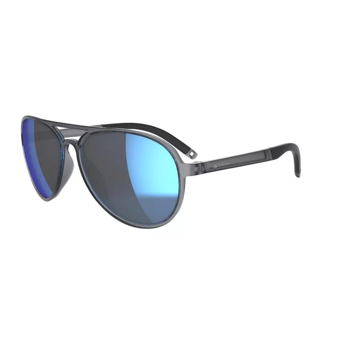 Category 3 MH 500 Hiking Sunglasses, Graphite, No Color, large image number 1