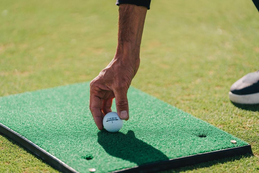 DEFAULT GOLF PRACTICE RANGE MAT 58cm x 38cm x 2cm, No Color, large image number 5