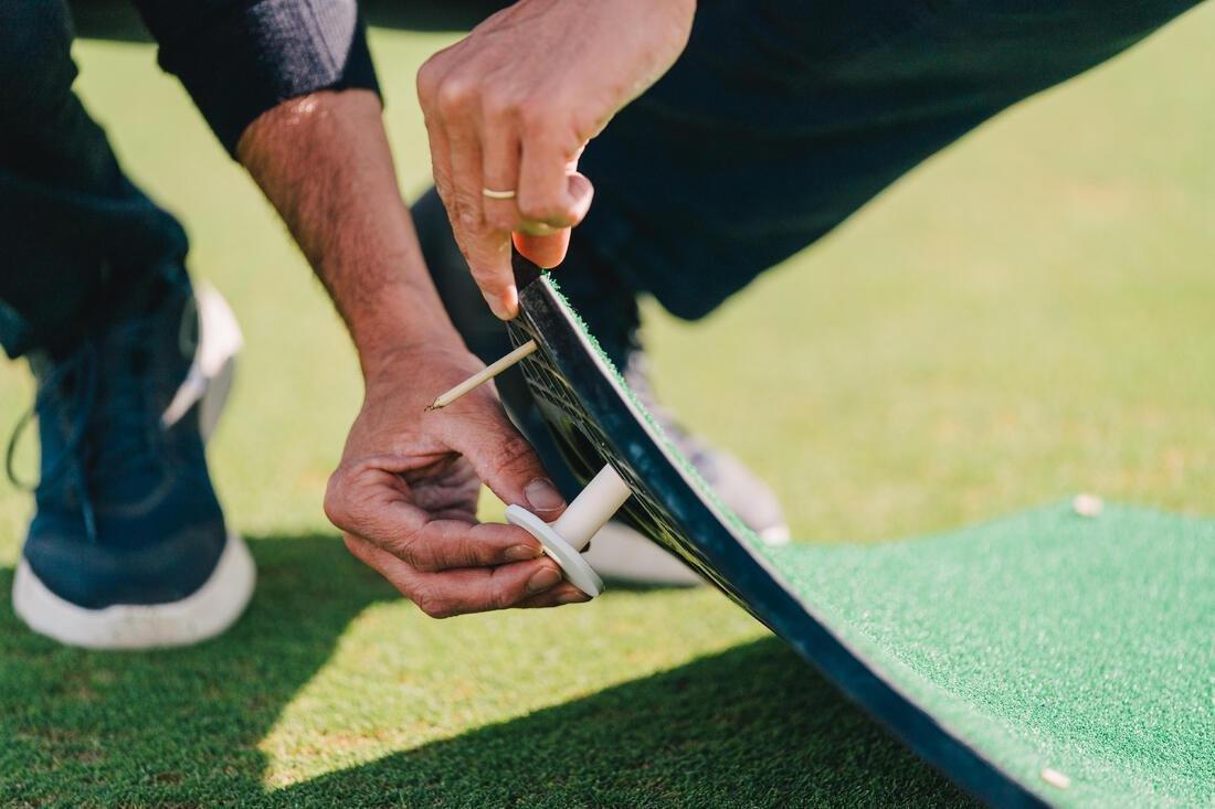 DEFAULT GOLF PRACTICE RANGE MAT 58cm x 38cm x 2cm, No Color, large image number 6