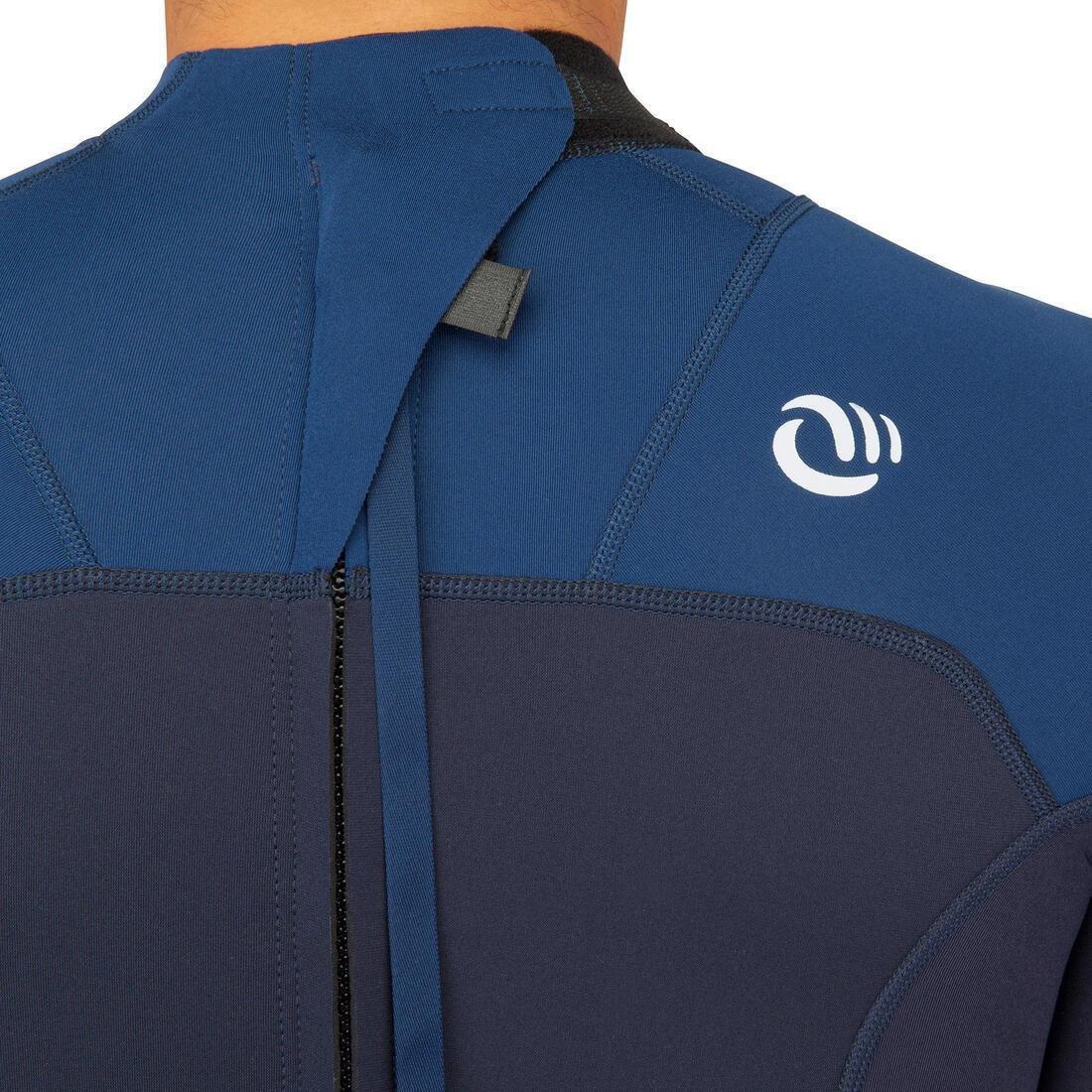 Men Stretch Neoprene Shorty Surfing Wetsuit - 500, Navy, No Color, medium