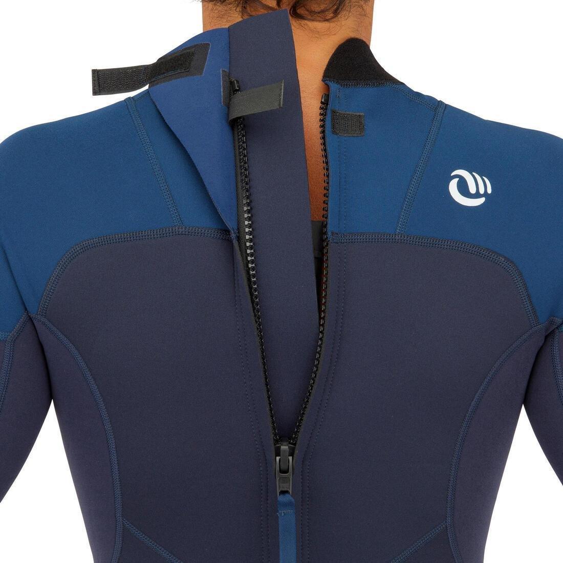 Men Stretch Neoprene Shorty Surfing Wetsuit - 500, Navy, , large image number 3