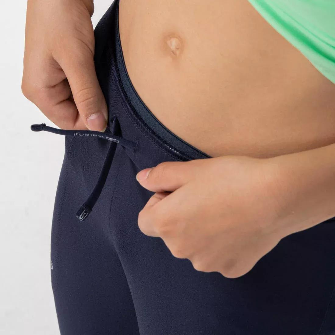 Breathable Kids Running Tights - Kiprun Dry, Navy, No Color, large image number 1