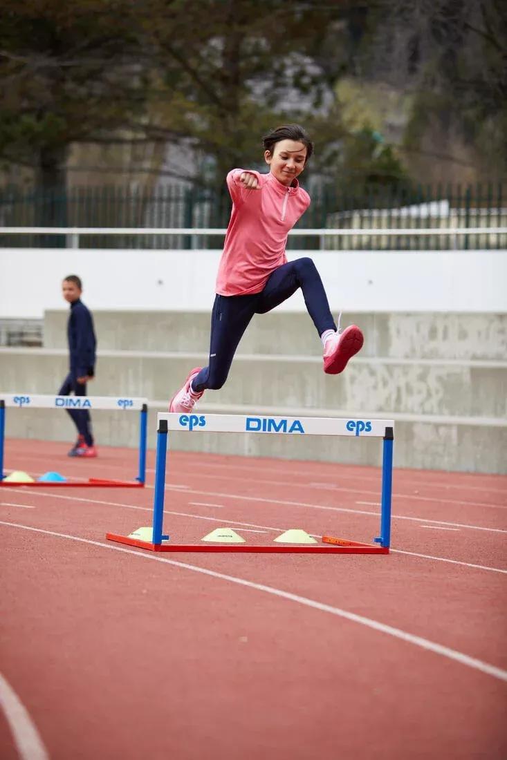 Breathable Kids Running Tights - Kiprun Dry, Navy, No Color, large image number 2