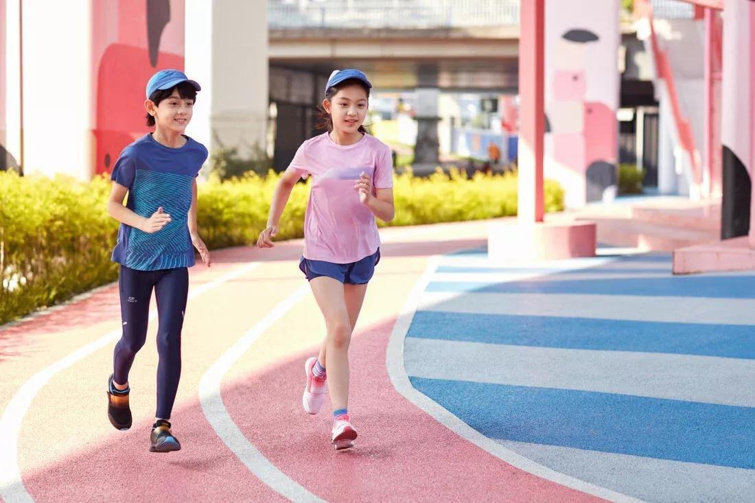 Breathable Kids Running Tights - Kiprun Dry, Navy, No Color, large image number 5